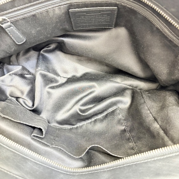 Coach Taylor F25205 Alexis Leather Carryall Satchel Tote Bag in black Leather - Picture 12 of 12